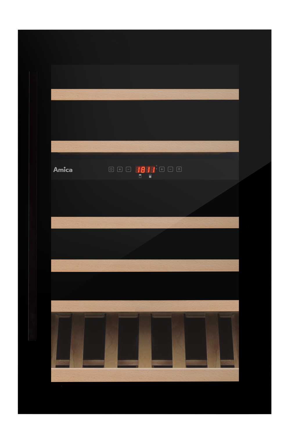 Einbau-Weintemperierschrank, X-Type Design, schwarz