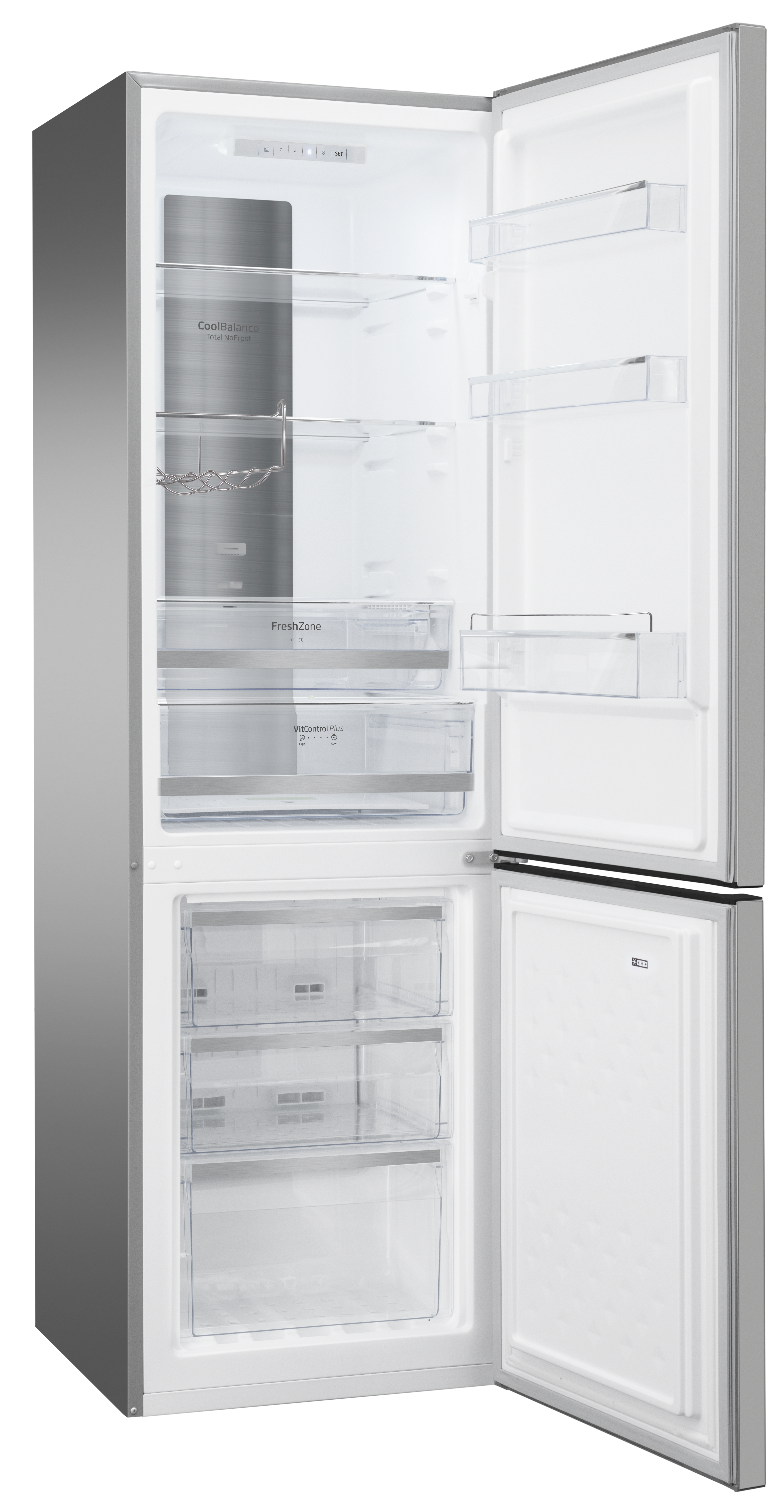 Stand-Kühl-Gefrierkombination KGCN 388 140 E, Edelstahloptik, 180 cm