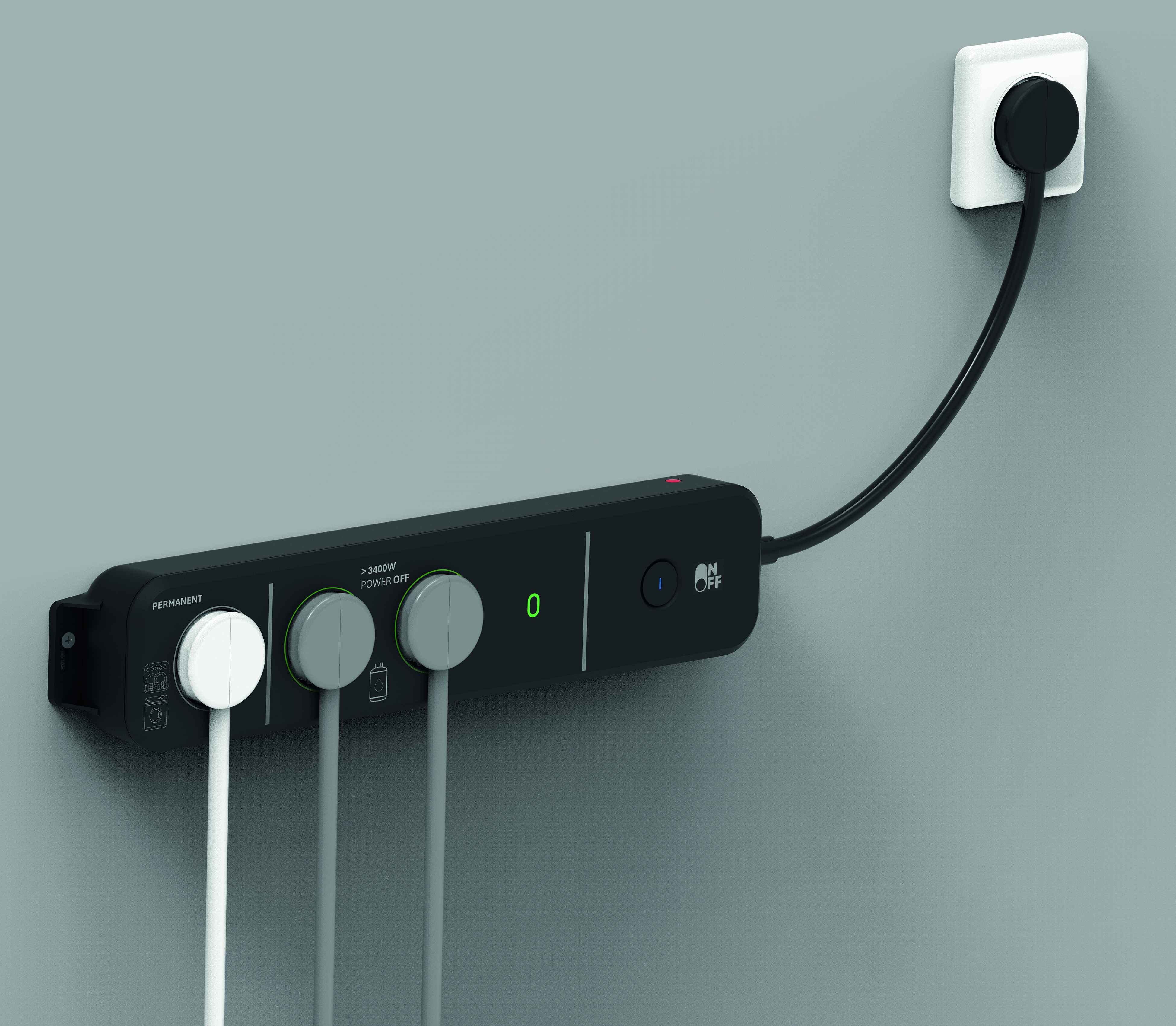 PowerManager Überlast-Schutz Steckdosenleiste, 3 SteckdosenÜberlastschutz