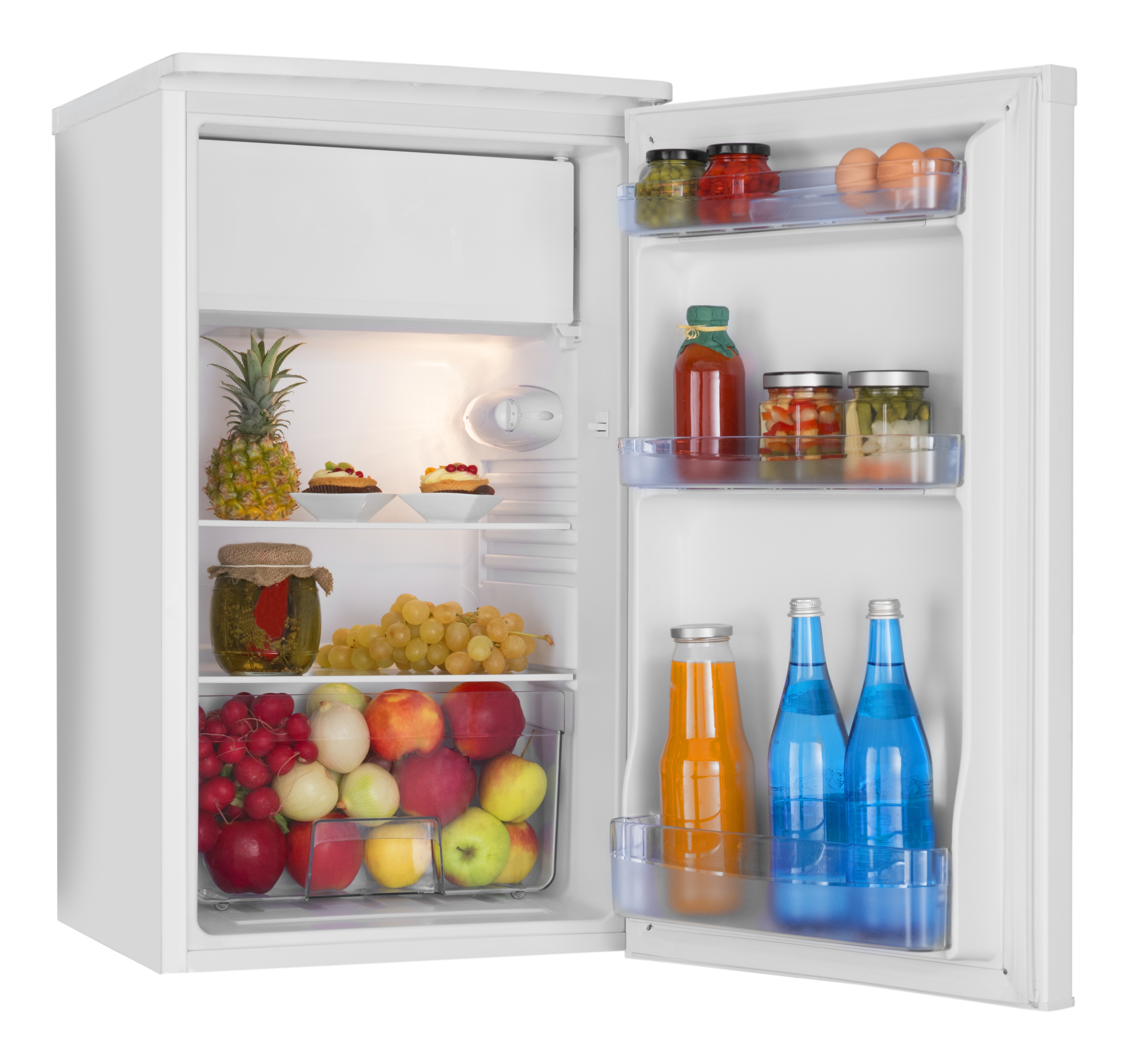 Stand-Kühlschrank mit Gefrierfach KS 361 155 W, weiß, 85 cm