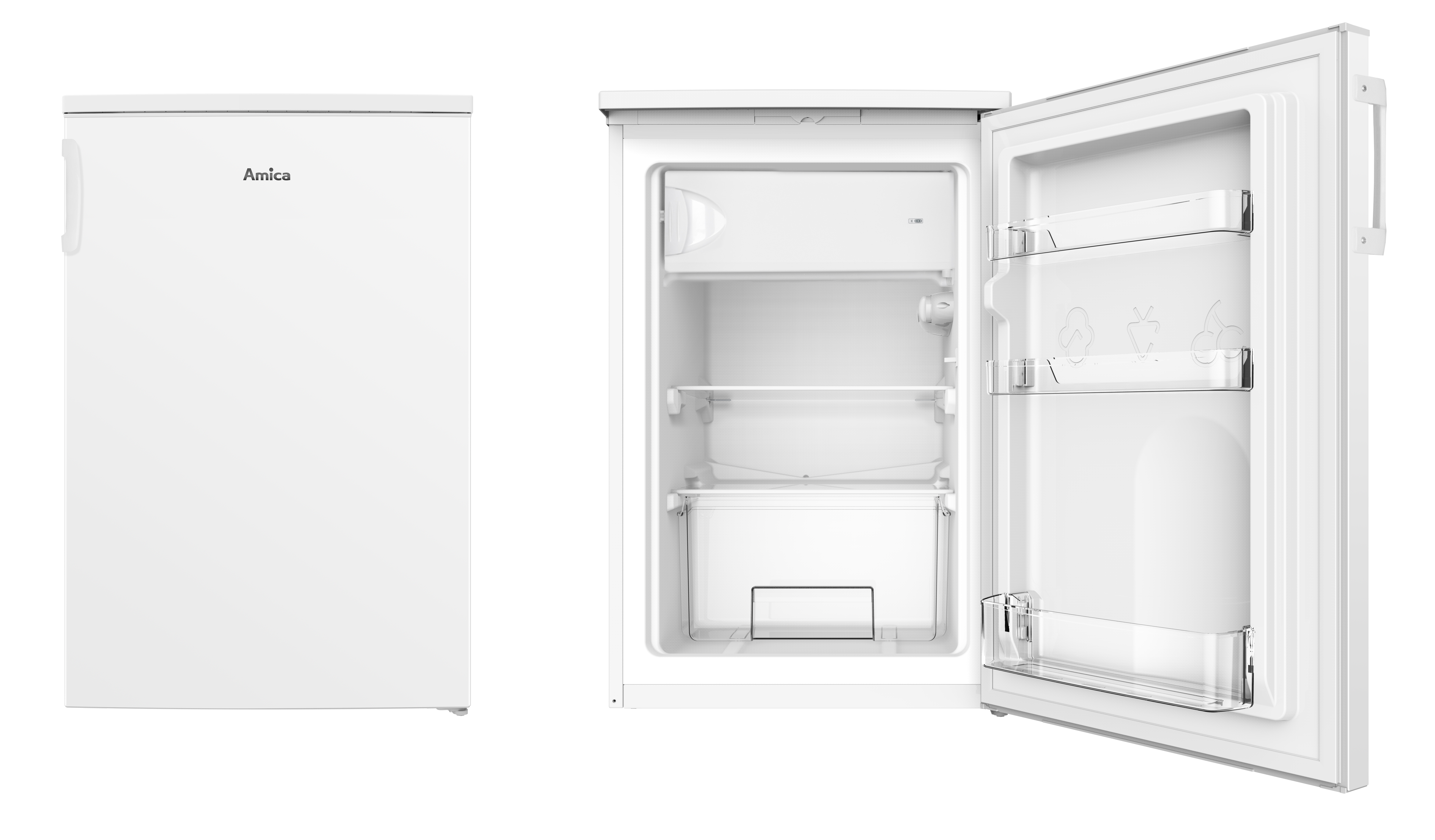 Stand-Kühlschrank mit Gefrierfach KS 361 300 W, weiß, 85 cm